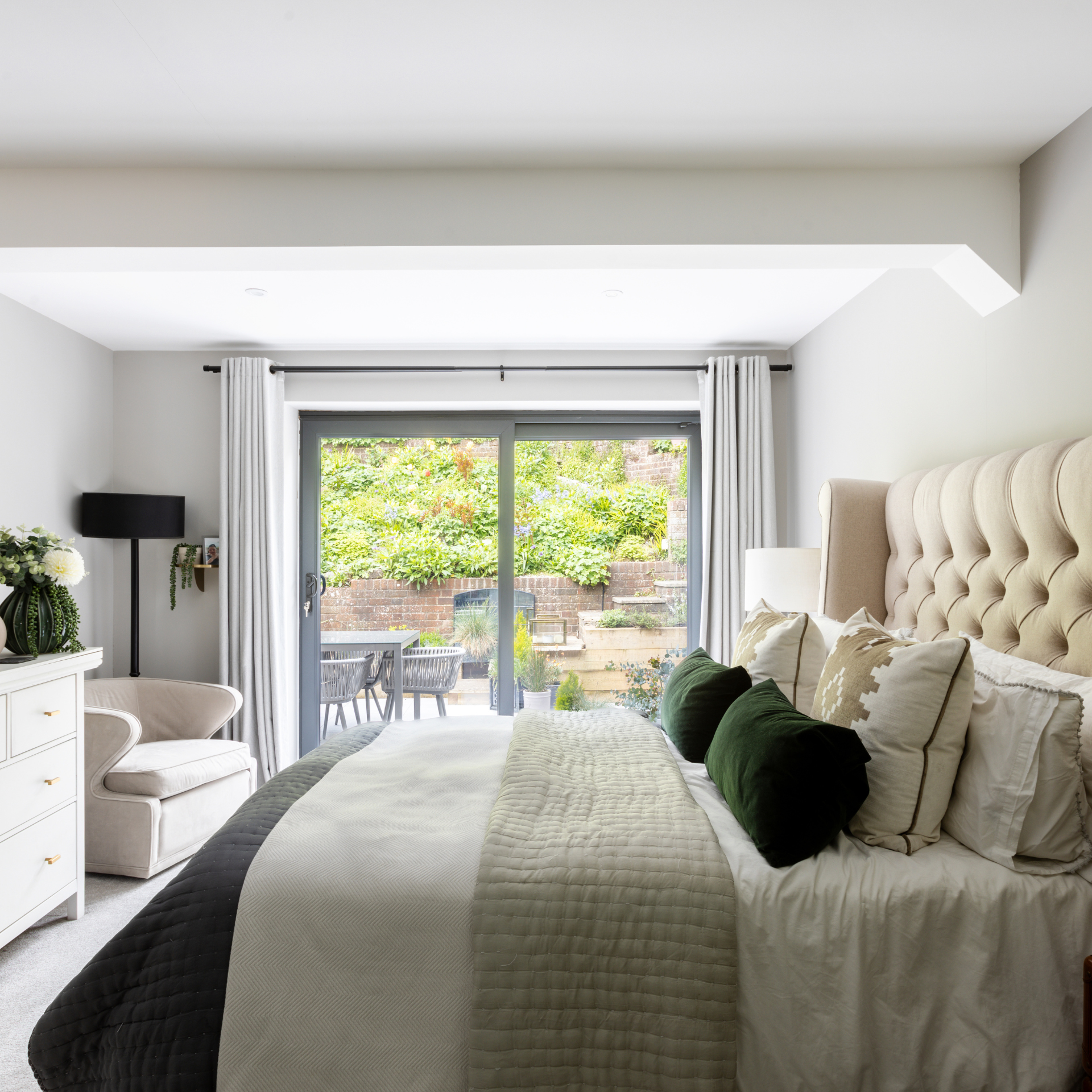 Interior shot of a luxury bedroom